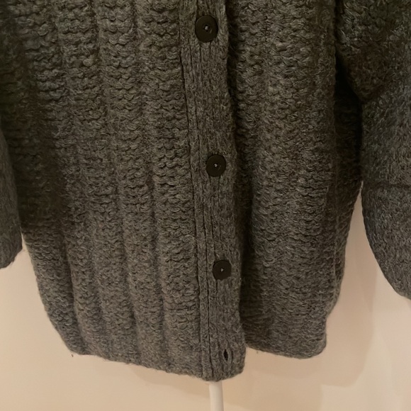 Lunya chunky wool charcoal grey cardigan - Picture 3 of 4